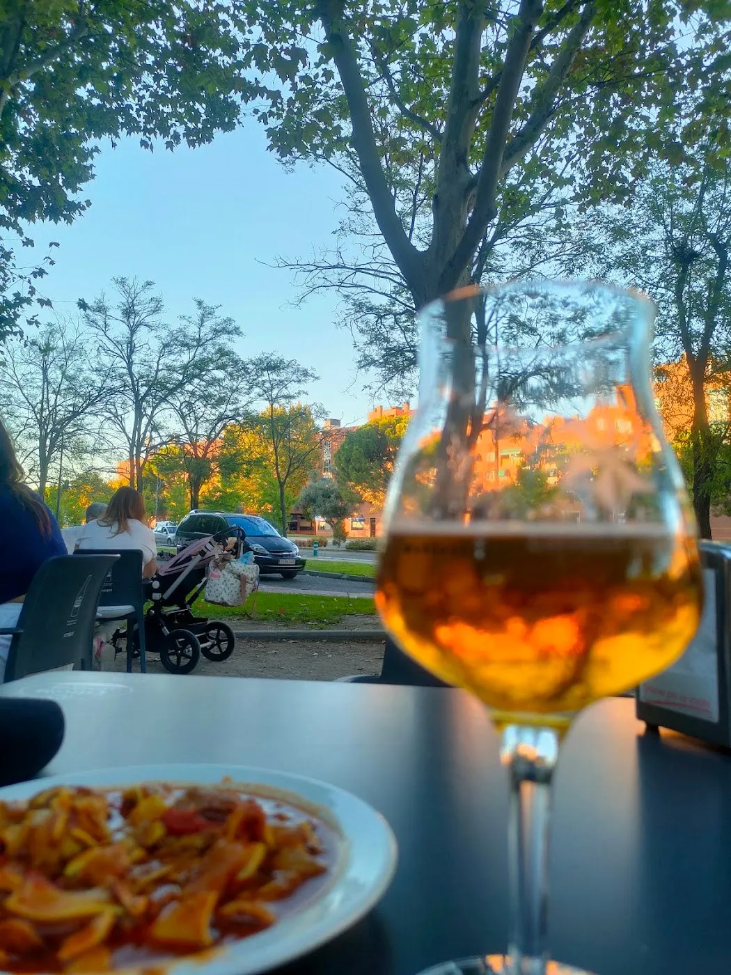 La terraza al atardecer